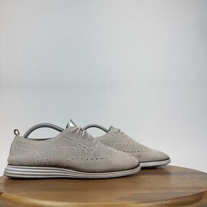 Womens Cole Haan OriginalGrand Beige Knit Comfort Sneakers‎ Shoes Size 9.5 B GUC